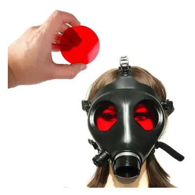 (gold, One Size) Half-face Silica Gel Gas Mask Fetish Latex Breathing Bag Rubber Tube Accessory 