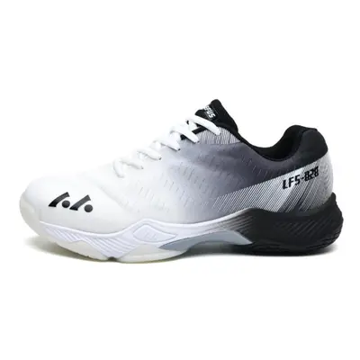 (white,black, 37) High-quality Shock Absorption Anti-skid And Wear-resistant Badminton Shoes Ten