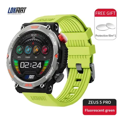 (yellow) Lokmat Zeus Pro Flashlight Smart Watch Bluetooth Calls Watch Waterproof Fitness Tracker