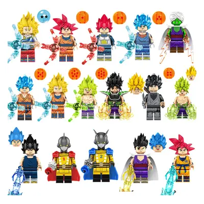 (16PCS-A+B) 16PCS Dragon Ball Mini figure Building Blocks Fit Lego Kids Toys