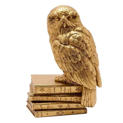 Harry Potter Hedwig Figurine Warner Bros Hogwarts Gold Collectable