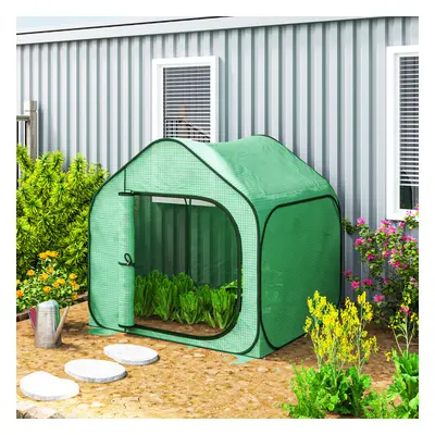 Outsunny Mini Pop Up Greenhouse w/ Reinforced PE Cover, Zipper Door