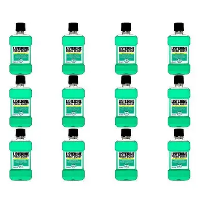 Listerine Fresh Burst Mouthwash, 250ml (Pack of 12)