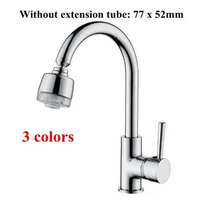 (Short Three Colors Light Type) Kitchen LED Light Water Nozzle Faucet Filter Spray Head Extender