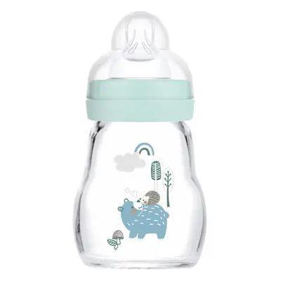 Feel Good Glass Baby Bottle (170 ml), Milk Bottle with Wide Opening, Sturdy Baby Drinking Bottle