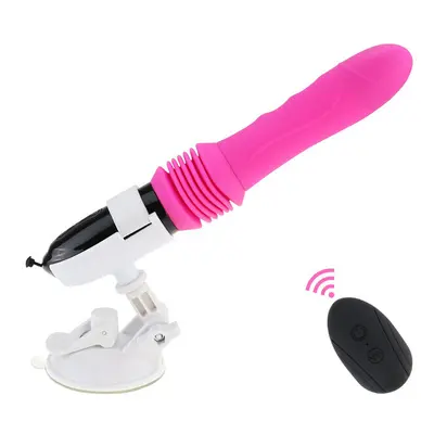 (Rose Red Controller) Telescopic Dildo Vibrator Automatic Up Down Massager G-spot Thrusting Retr