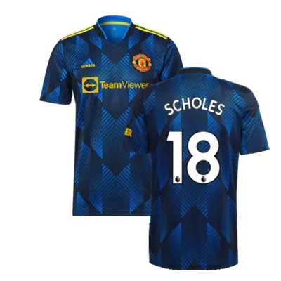 (XL) Man Utd Third Shirt (SCHOLES 18)