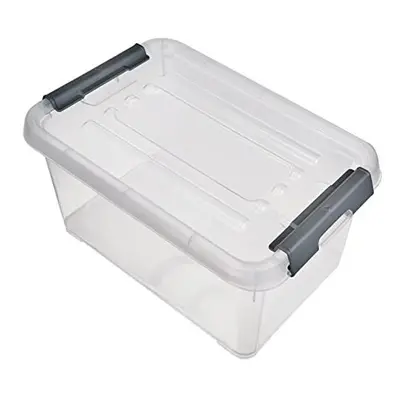 Storage Box Handy Plus with lid 6L in TransparentSilver x x cm