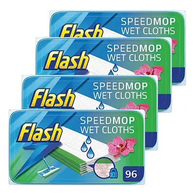 Flash Speedmop, Wet Cloth Refills,Cleaner,Wild Orchid Count (24 x 4)