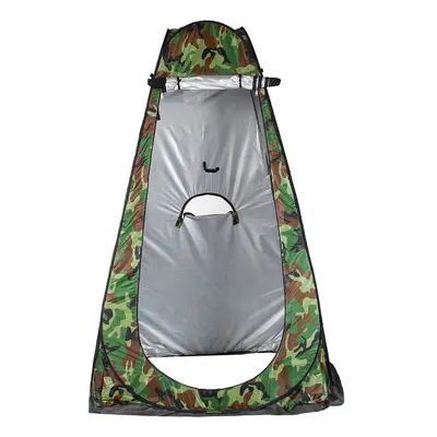 (Dark Green) Privacy Shower Toilet Camping Tent UV Protection Waterproof Bathing Shelters Window