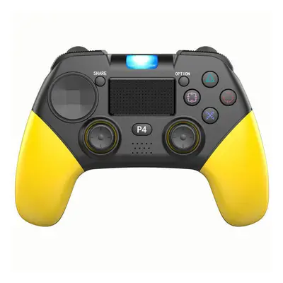 (Yellow) Gamepad Vibration Portable for Android Windows Steam Wireless Asymmetric Somatosensory 