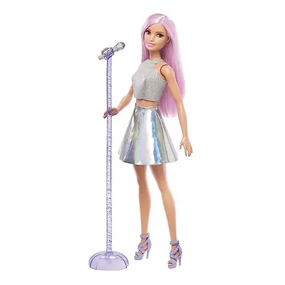 Barbie Pop Star Fashion Doll with Pink Hair & Brown Eyes Iridescent