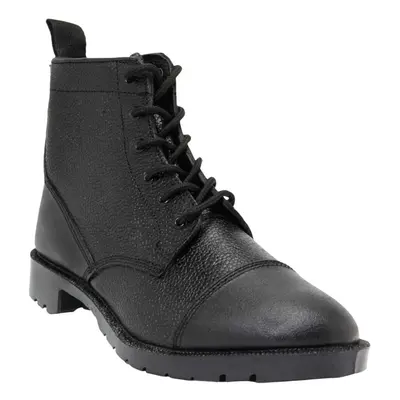 (10 UK, Black) Grafters Mens Eye Grain Leather Cadet Boots