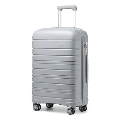 (Grey, inch) 1, Or Piece Hard Shell PP Suitcase With TSA Lock