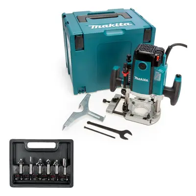 Makita 110v 1/2" Plunge Router RP2303FCJ Variable Speed + Trend 6pc Cutter Set