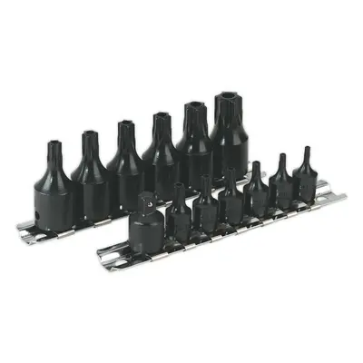 13 PACK TRX Star SECURITY Socket Bit Set - 1/4" & 3/8" Square Drive BLACK OXIDE