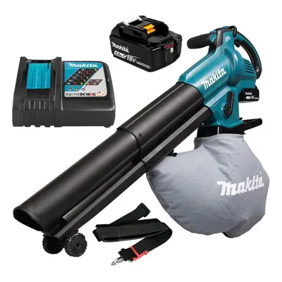 Makita DUB187T002 18V LXT Brushless Cordless Garden Leaf Blower Vacuum + 5ah