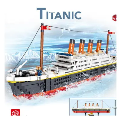 Lin01010 Titanic Model Mini Particle Assembling Building Blocks Toy Ship Cruise Ship Ornaments 1