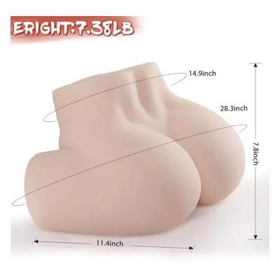 (as the picture, 3.35kg) Male Masturbator Silicone Big Ass Vagina Pussy Product For Adult Sexy B