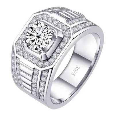 (white, 7) Bagueringen Carat D Color Real Moissanite Diamond Rings Sterling Silver Jewelry Fashi