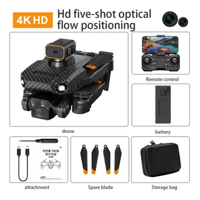 (Carbon4KBag1B) New P8 Pro Drone Obstacle Avoidance 4K ESC Dual HD Camera Wifi Fpv Brushless Mot