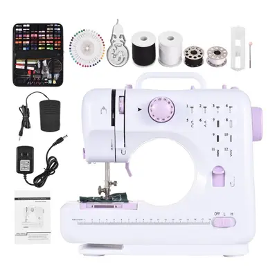 (US Plug) High-end Multifunctional Household Sewing Machine Adjustable 2-speed Stitches Foot Ped