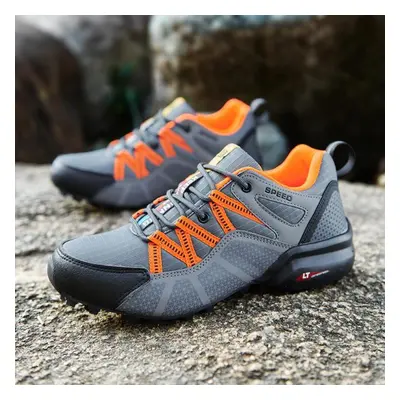 (gray,orange, 41) High Quality Men&apos;s Hiking Shoes Outdoor Shoes Large Size Shoes