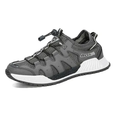 (dark grey, 45) Bona New Designers Mesh Running Shoes Men Large Size Sneakers Walking Jogging Ca