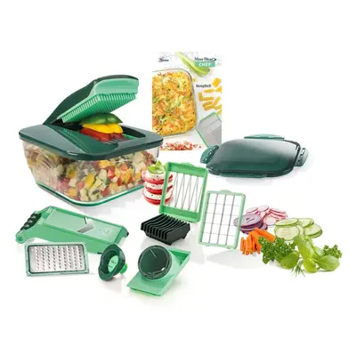 (Black) Nicer Dicer Chef (15 parts) | Fruit cutter, vegetable cutter, onion cutter, chopper, veg