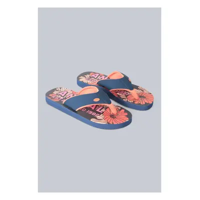 (8 UK, Coral) Animal Womens/Ladies Leaf Print Recycled Flip Flops