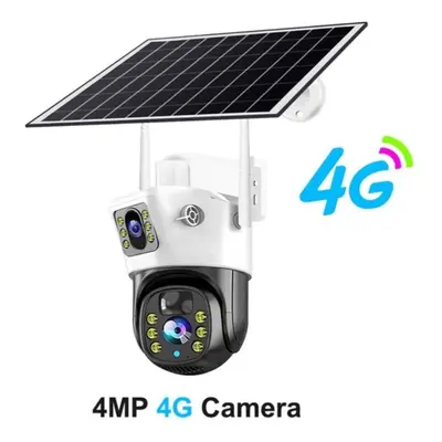 (white,black, ã1ã4G Camera) Solar Camera 4k Outdoor Low Powered Video Cam Night Vision Two W