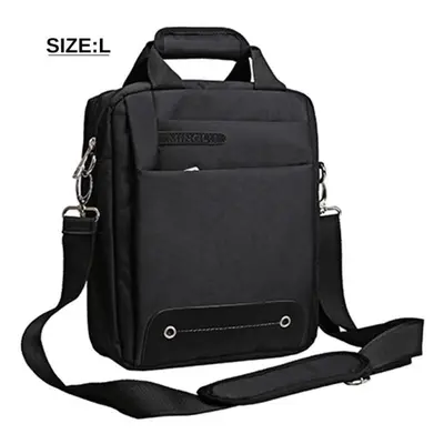 (black, large) Scione Men Fashion Shoulder High Quality Oxford Casual Belt Messenger Business Zi