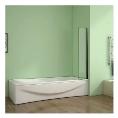 (250x1400mm) Corner Fixed Bath Shower Screen Over Bath Square