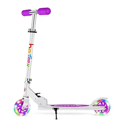 Scooter for Kids, Wheels Folding Kick Scooter for Children Girl and Boys, Adjustable Height, LED