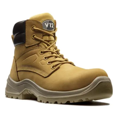 V12 Bobcat, S1P Nubuck Safety Boot, Size 09, Honey