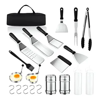 BBQ Griddle Accessories Kit, Pcs Stainless Steel Grilling Accessories with Griddle Scraper and M