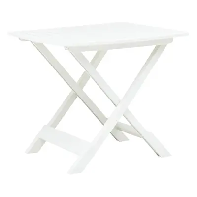 Folding Garden Table White 79x72x70 cm Plastic