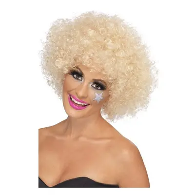 Smiffys 70s Funky Afro Wig - Blonde - afro wig fancy dress blonde 70s funky 1970s unisex smiffys