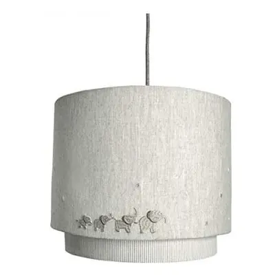 Mamas & Papas Welcome to The World Two Tier Chambray Pinstripe Cotton Lampshade, W x 30 x D 30cm