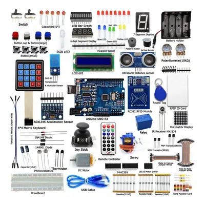 (cartons) Uno Project The Most Complete Starter Kit For Arduino Uno R3 Mega2560 Nano With Tutori