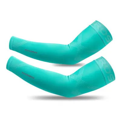 (Cyan, M) Summer Ice Silk Riding Ice Sleeves Breathable Sun Protection Bike Gloves