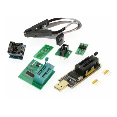 24 Series EEPROM Flash BIOS USB Programmer Module + SOIC8 SOP8 Test Clip + 1.8V adapter + SOIC8 