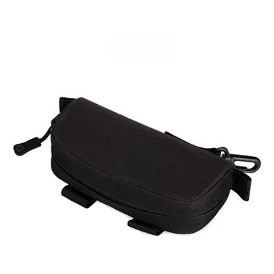 (Black) Military Camouflage Glasses Tactical Bag Mini Storage Pouch Nylon Hip Bum Waist Belt Pac