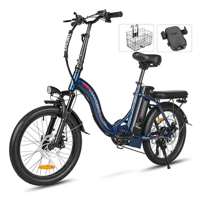 (Lake Blue) SAMEBIKE Electric Bike CY20 For Adults, 36V 12AH Battery, City Commuting Motor Ebike