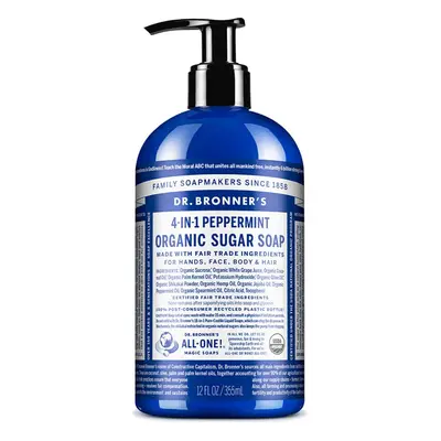 Dr Bronner?s 4-in-1 Organic Peppermint Soap, Made with Organic Oils and Shikakai Powder, For Han