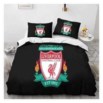 (Double200x200cm) Liverpool Pieces Duvet Cover Set D Printed Bedding Quilt Duvet Cover Super Sof