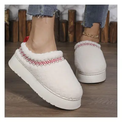 (white, 37) Fashion Winter Women Short Plush Warm Snow Boots Casual Shoes New Granular Velvet Ch