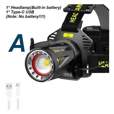 (Package A No battery) High Quality Sensor Led Headlamp High-end Xhp360 Headlight Aluminum Alloy