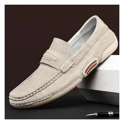 (sand, 44) Men&apos;s Moccasins Casual Slip On Shoes Driving Shoes