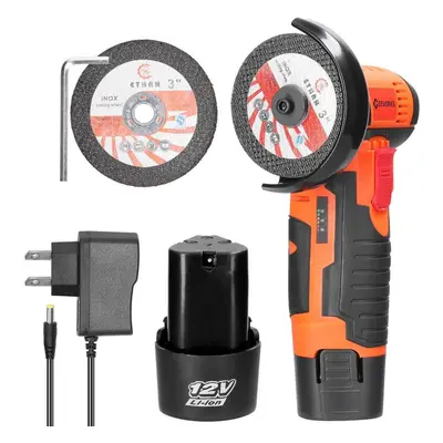 (US Plug 2pcs batteries) 19500rpm Electric Grinding Tool Multifunctional Mini Grinder Handheld C